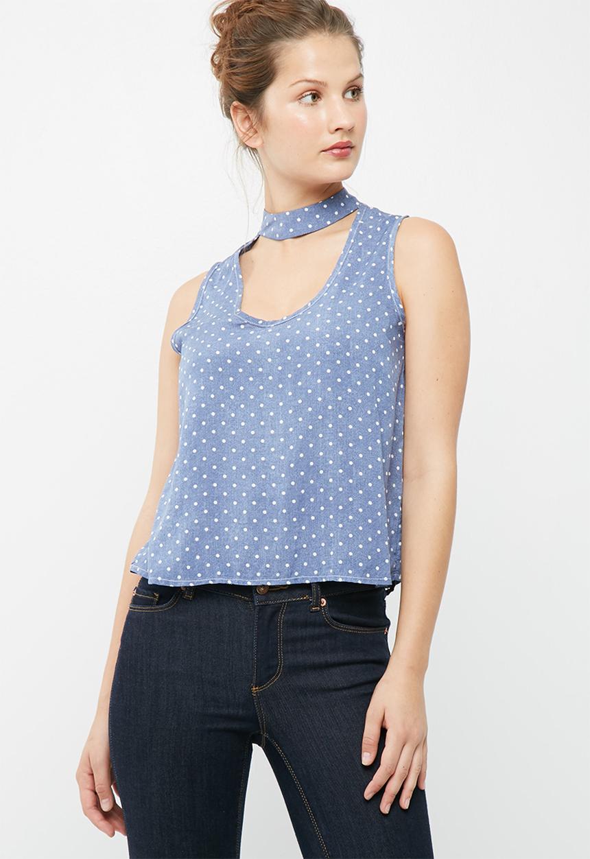 dailyfriday - Sleeveless choker blouse