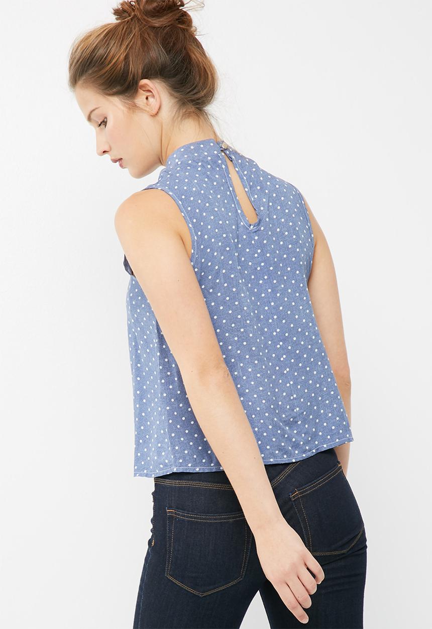 dailyfriday - Sleeveless choker blouse