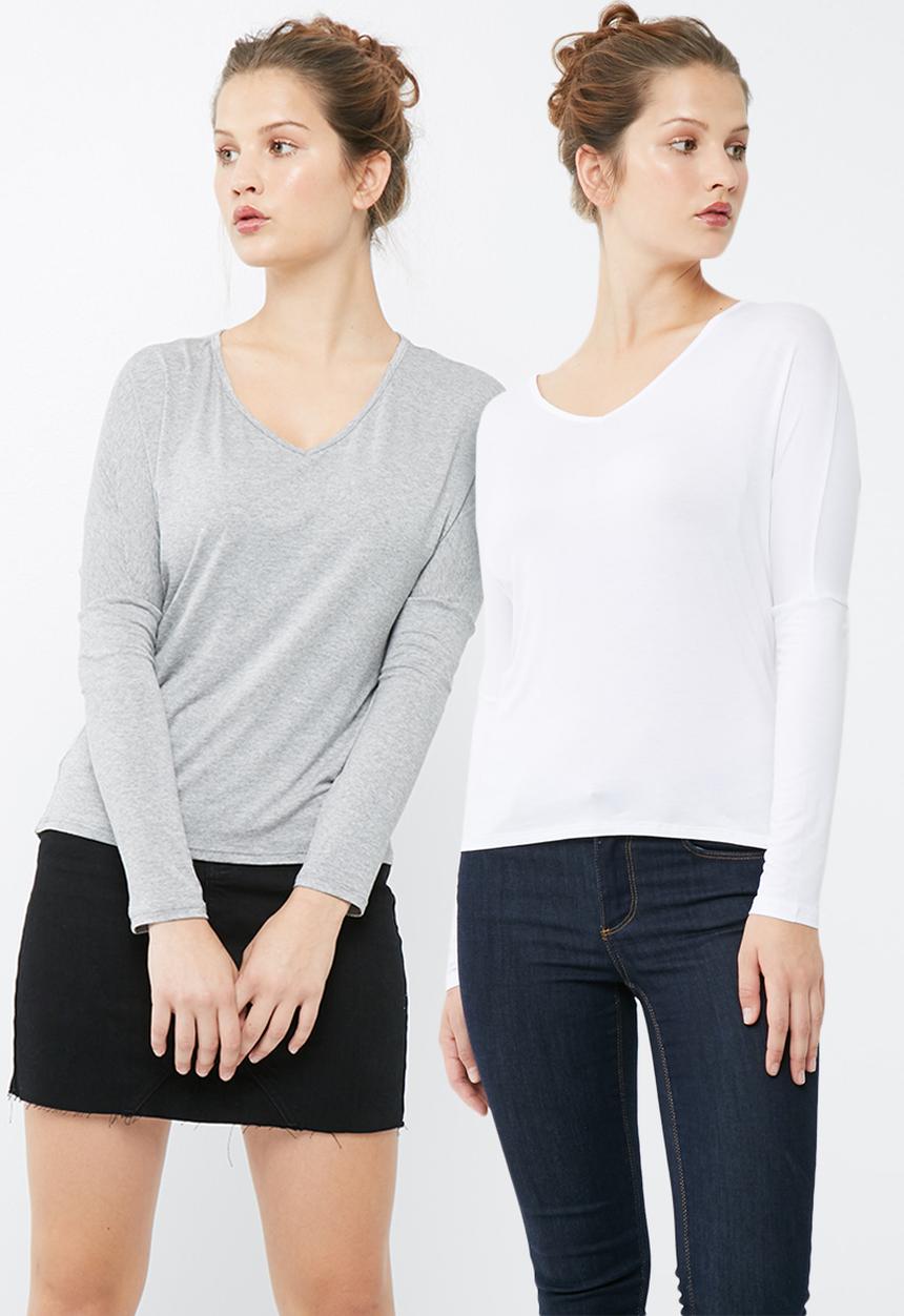 dailyfriday - V neck knit 2 pack