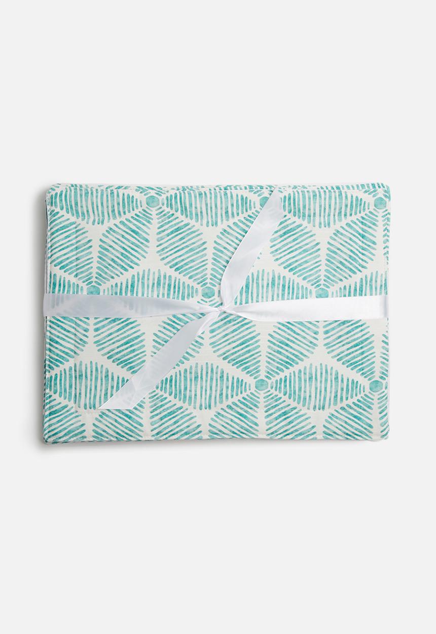 Grey Gardens - Aqua daisy placemat