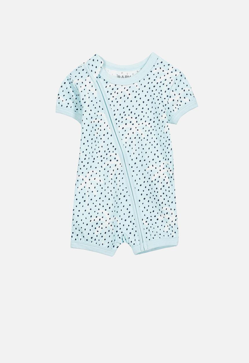 Cotton On - Baby mini SS zip through romper