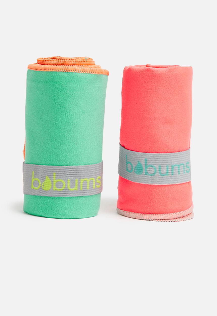 Bobums - Gym towel set of 2 - seafoam/coral