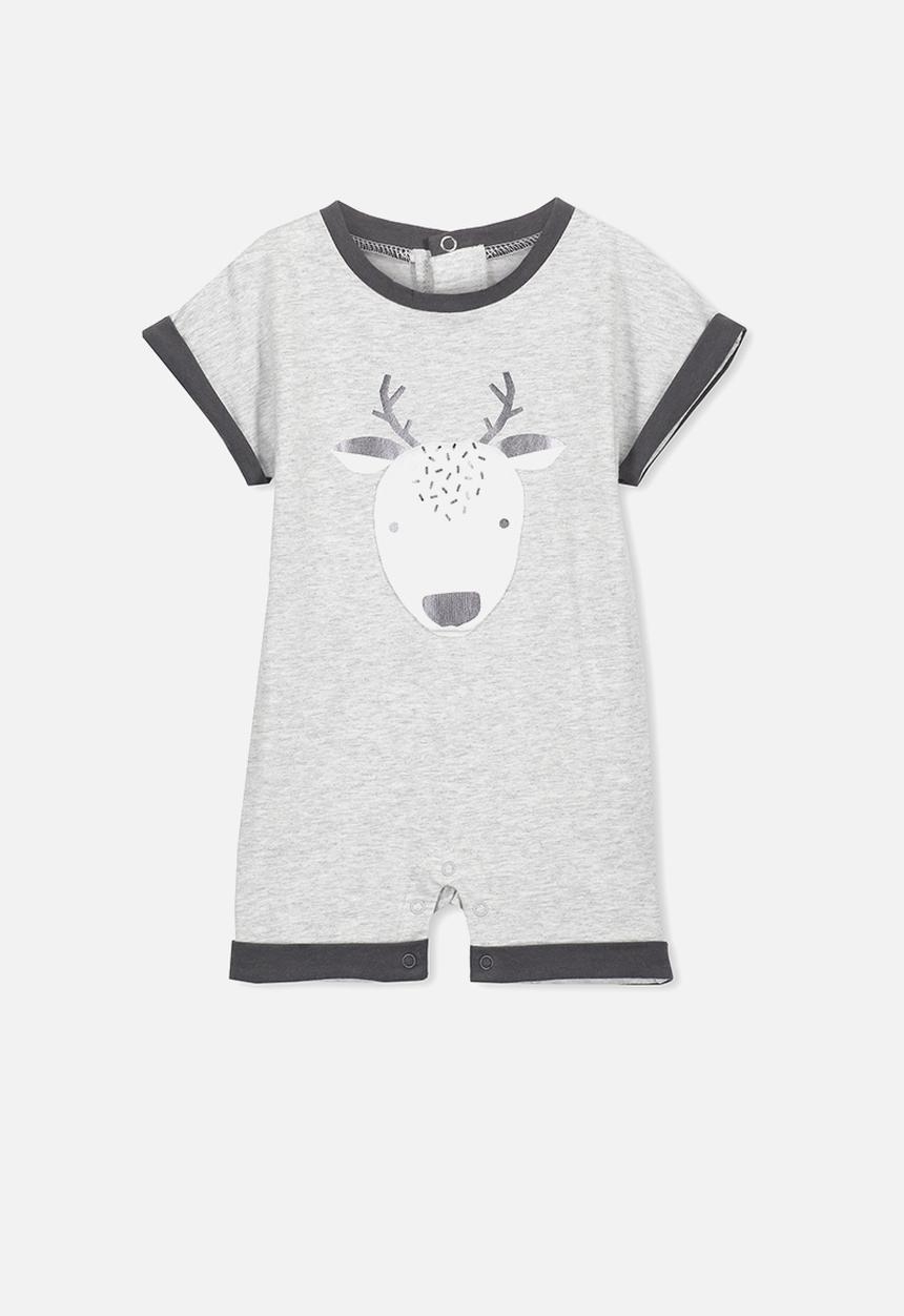 Cotton On - Baby mini short sleeve snap romper