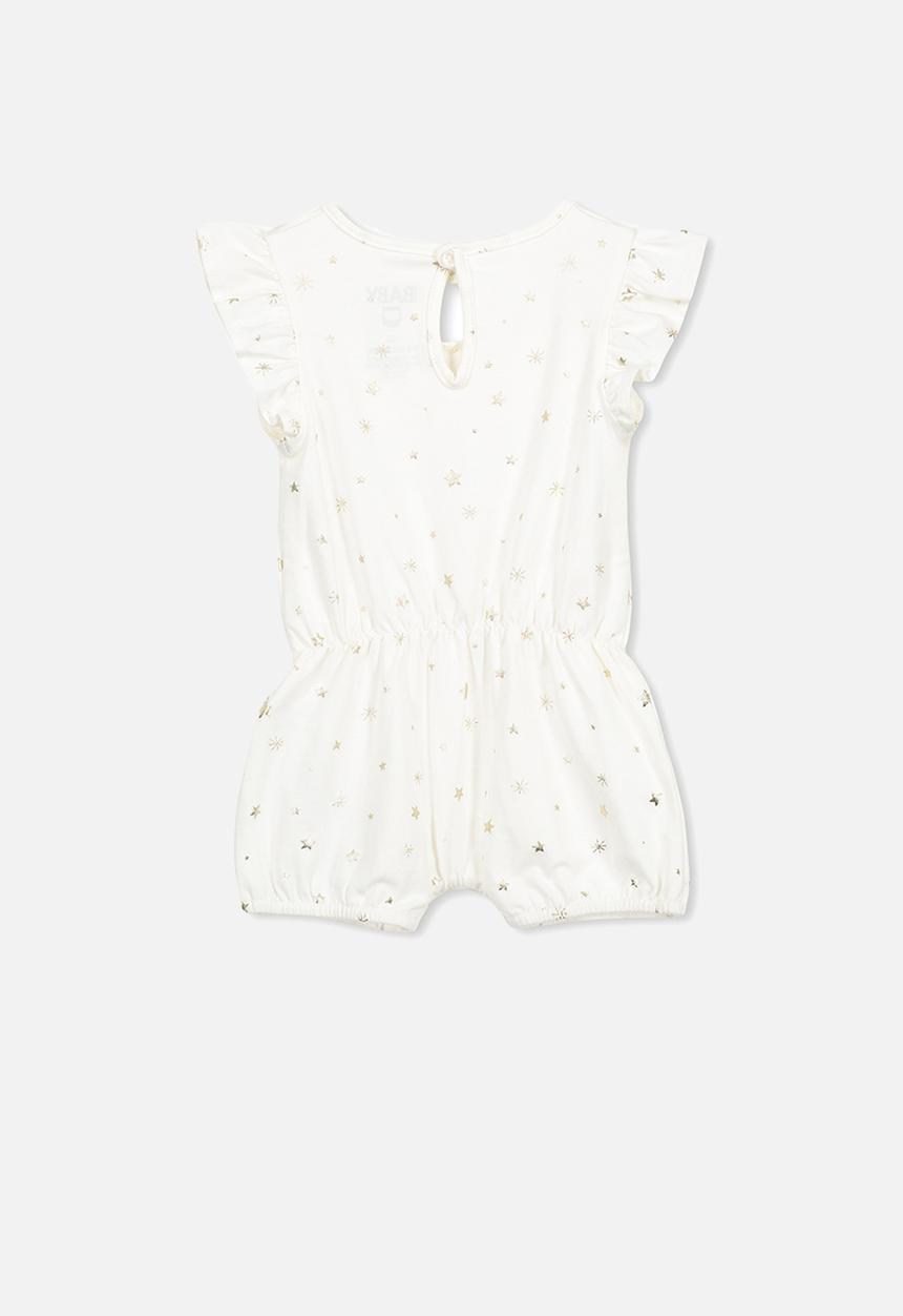 Cotton On - Baby mini flutter snap playsuit