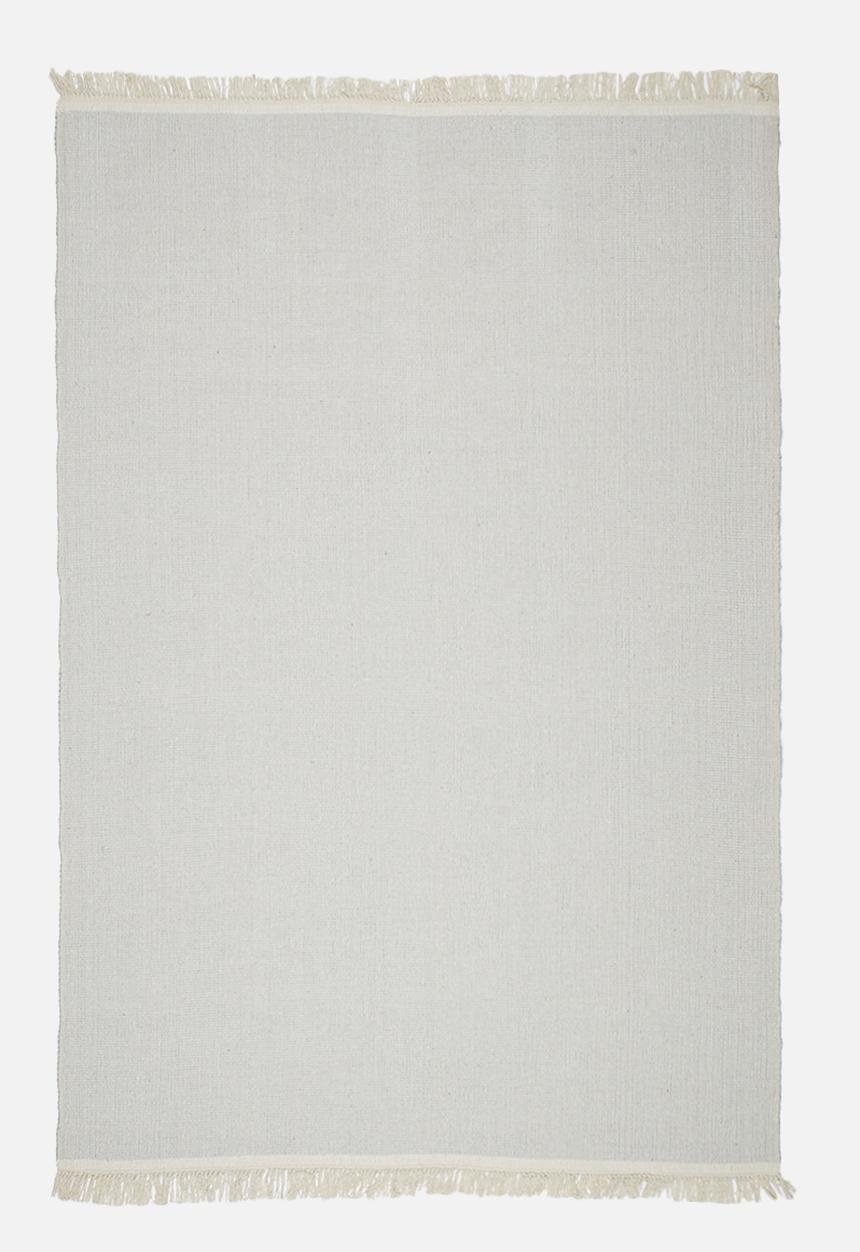 Sixth Floor - Plain cotton dhurrie - blue
