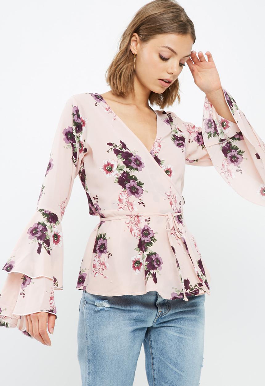 dailyfriday - Wrap bell sleeve blouse