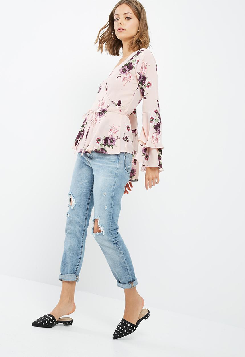 dailyfriday - Wrap bell sleeve blouse