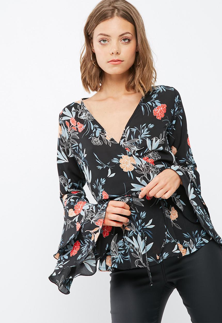 dailyfriday - Wrap bell sleeve blouse