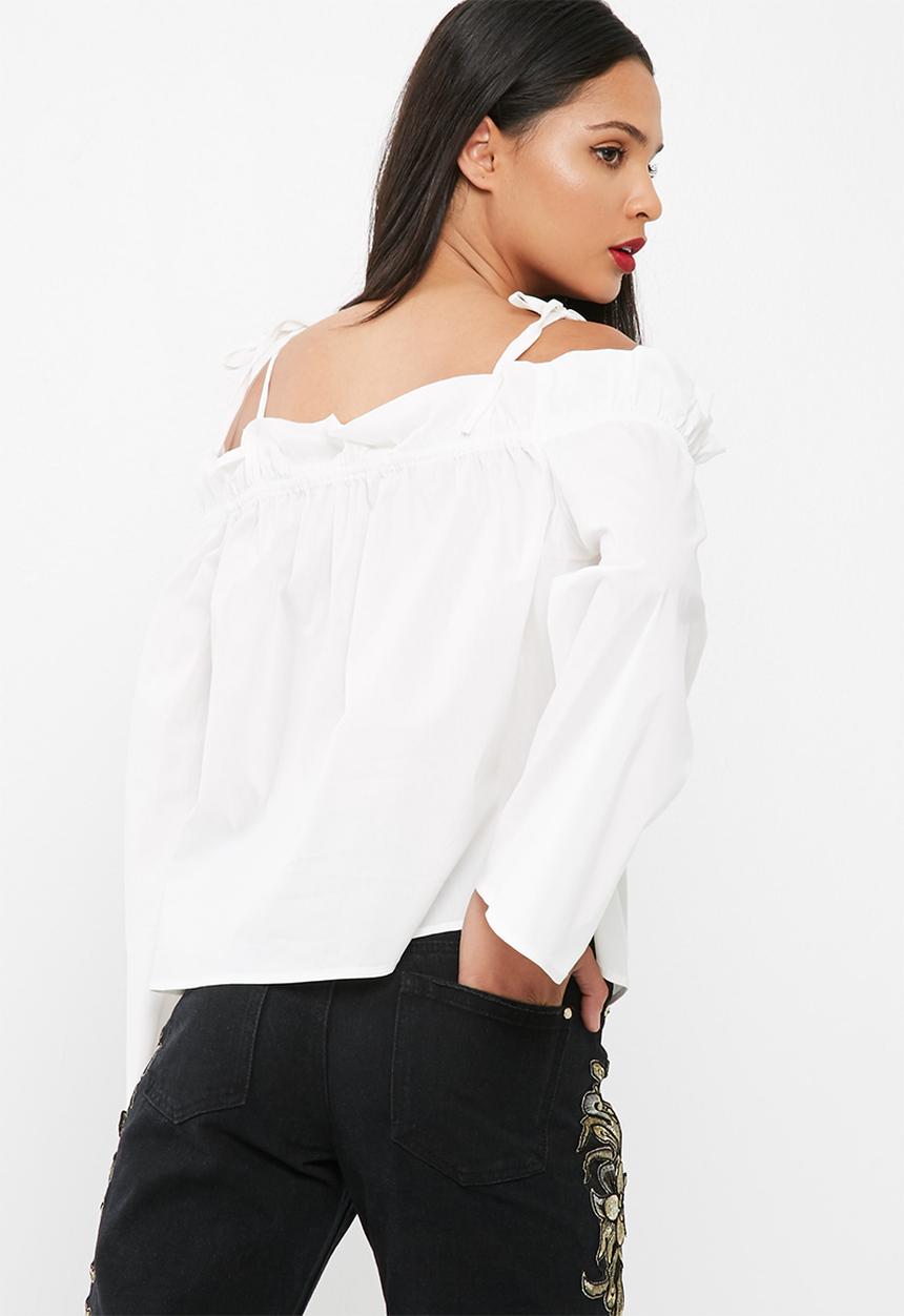 Missguided - Paperbag bardot blouse