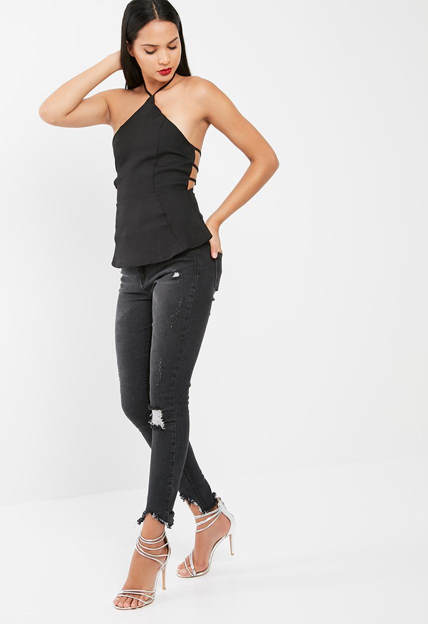 Missguided - Peplum strap detail cami top