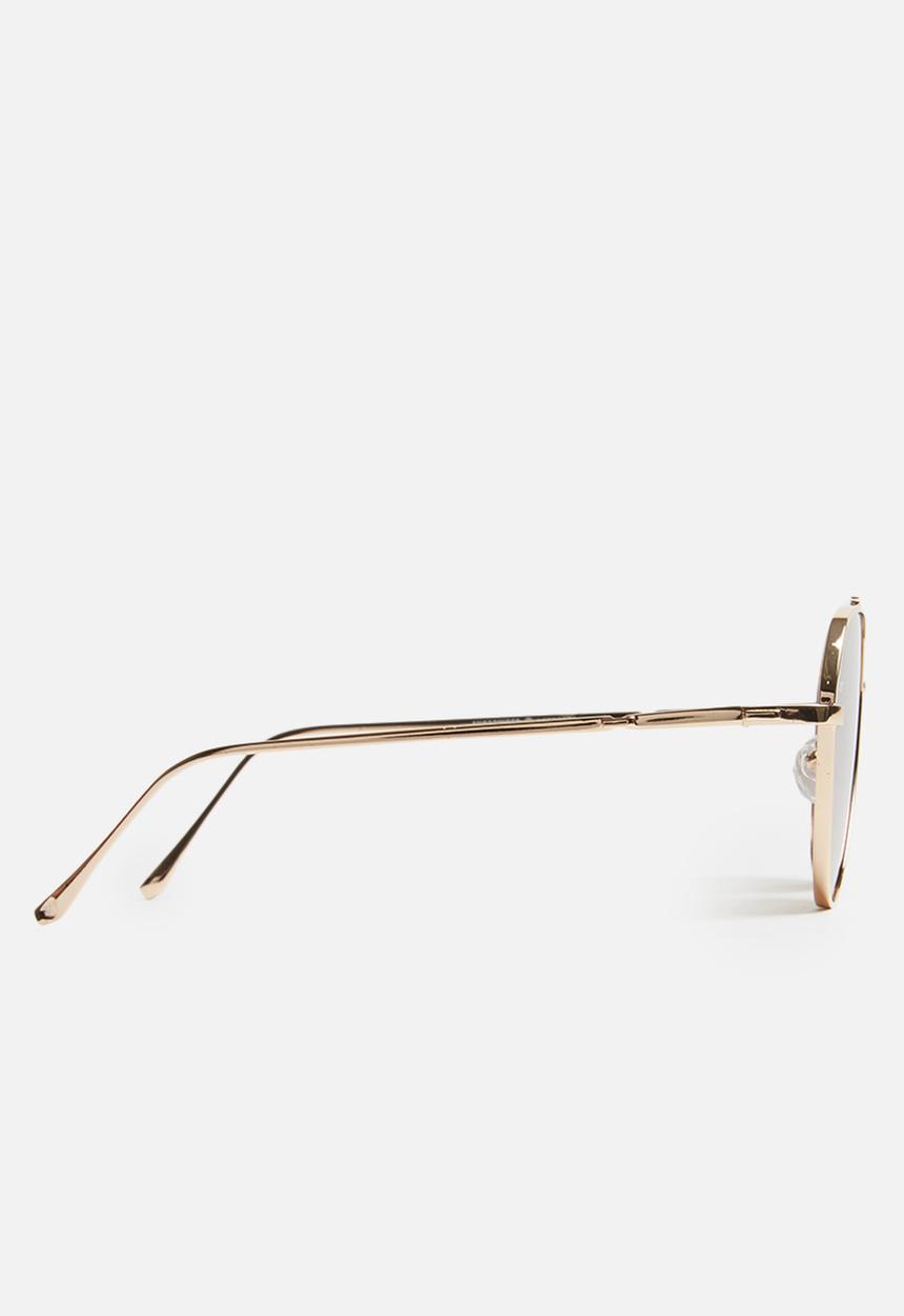 Missguided - Clean cut mirror lenses aviator sunglasses