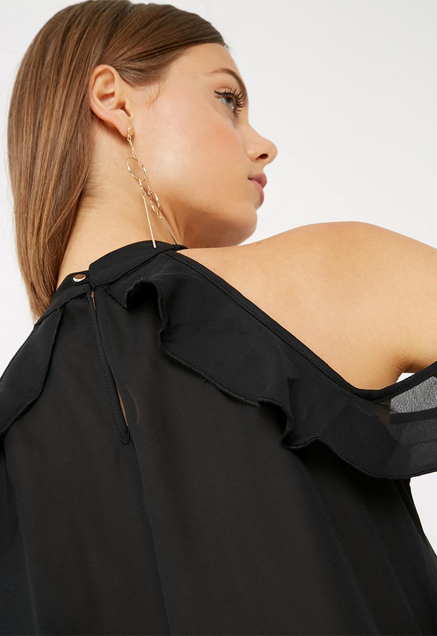 dailyfriday - Keyhole ruffle blouse