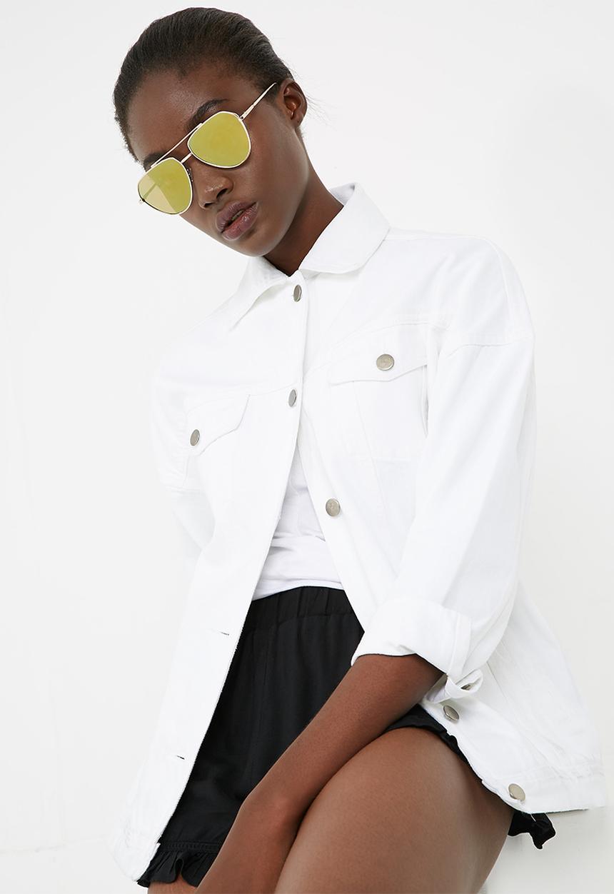 Missguided - Clean cut mirror lenses aviator sunglasses