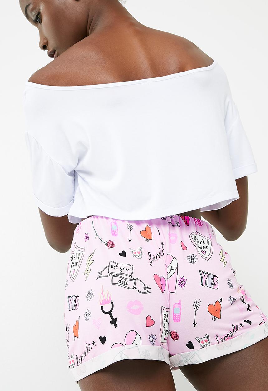 Missguided - Female slogan pyjama set