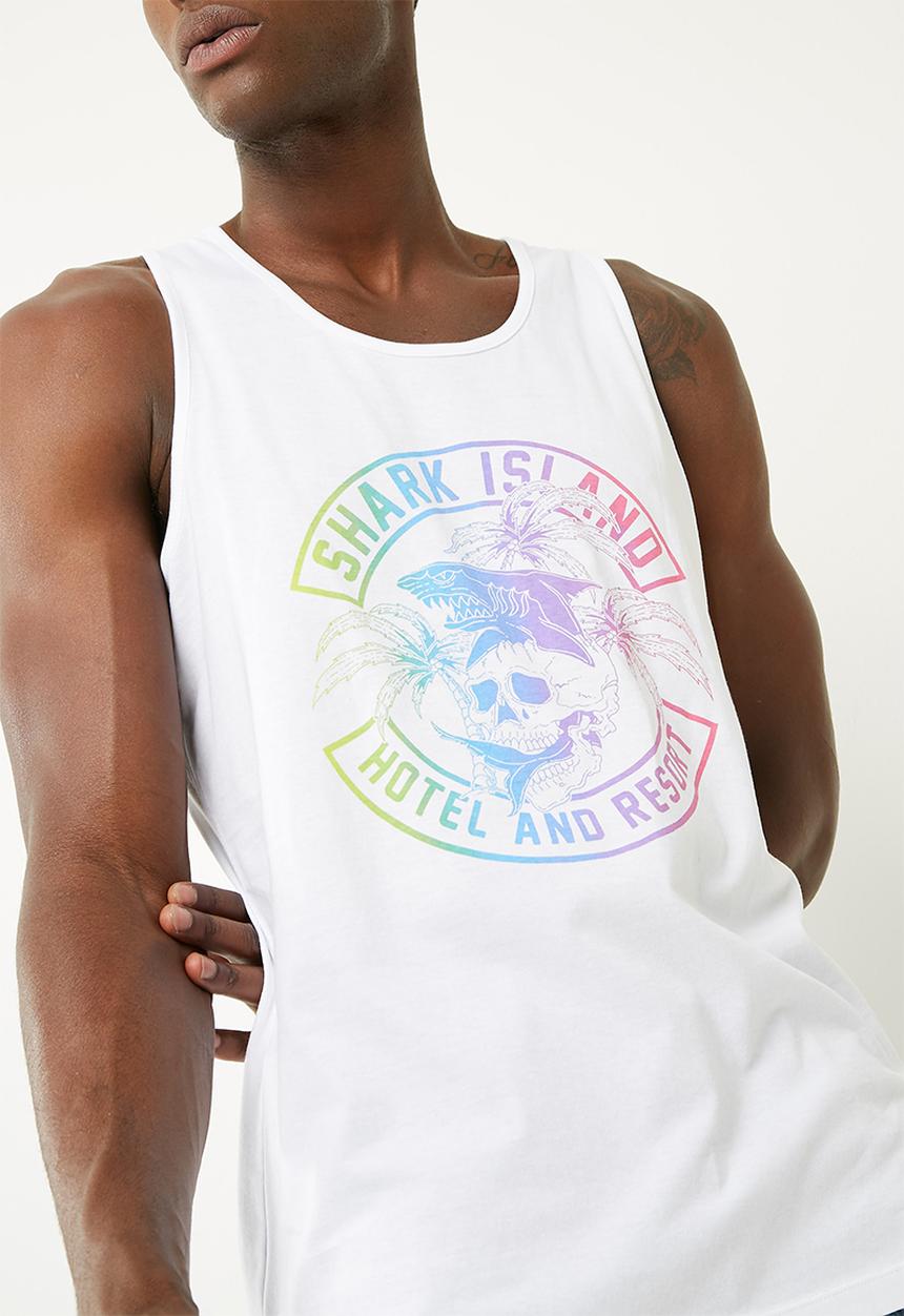basicthread - Printed tail hem vest