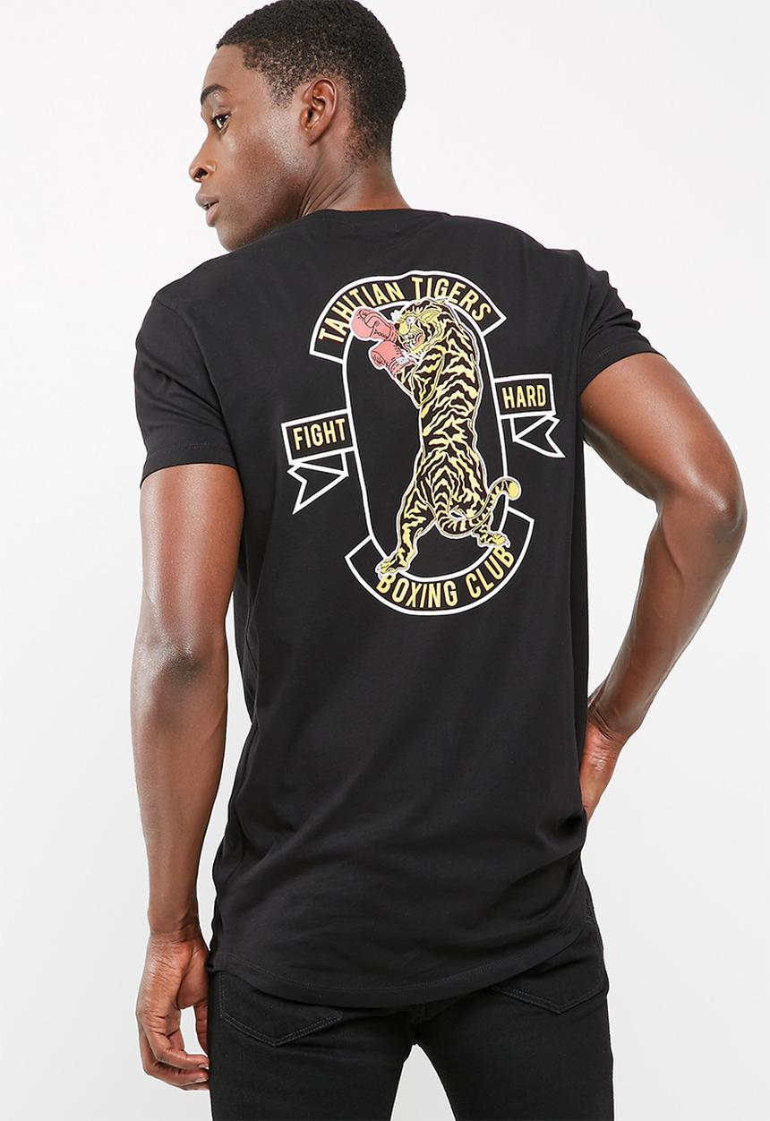 basicthread - Printed curved hem tee