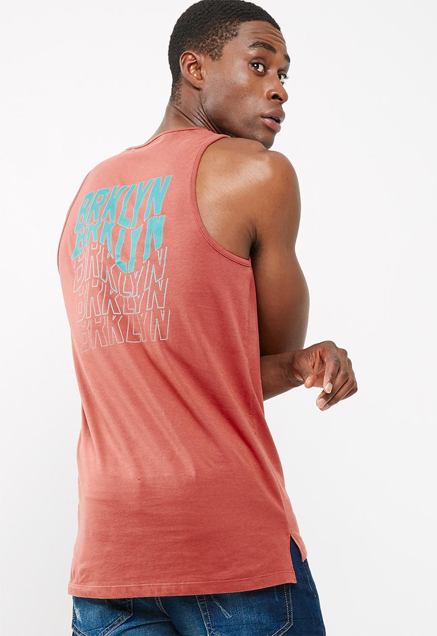 basicthread - Printed tail hem vest