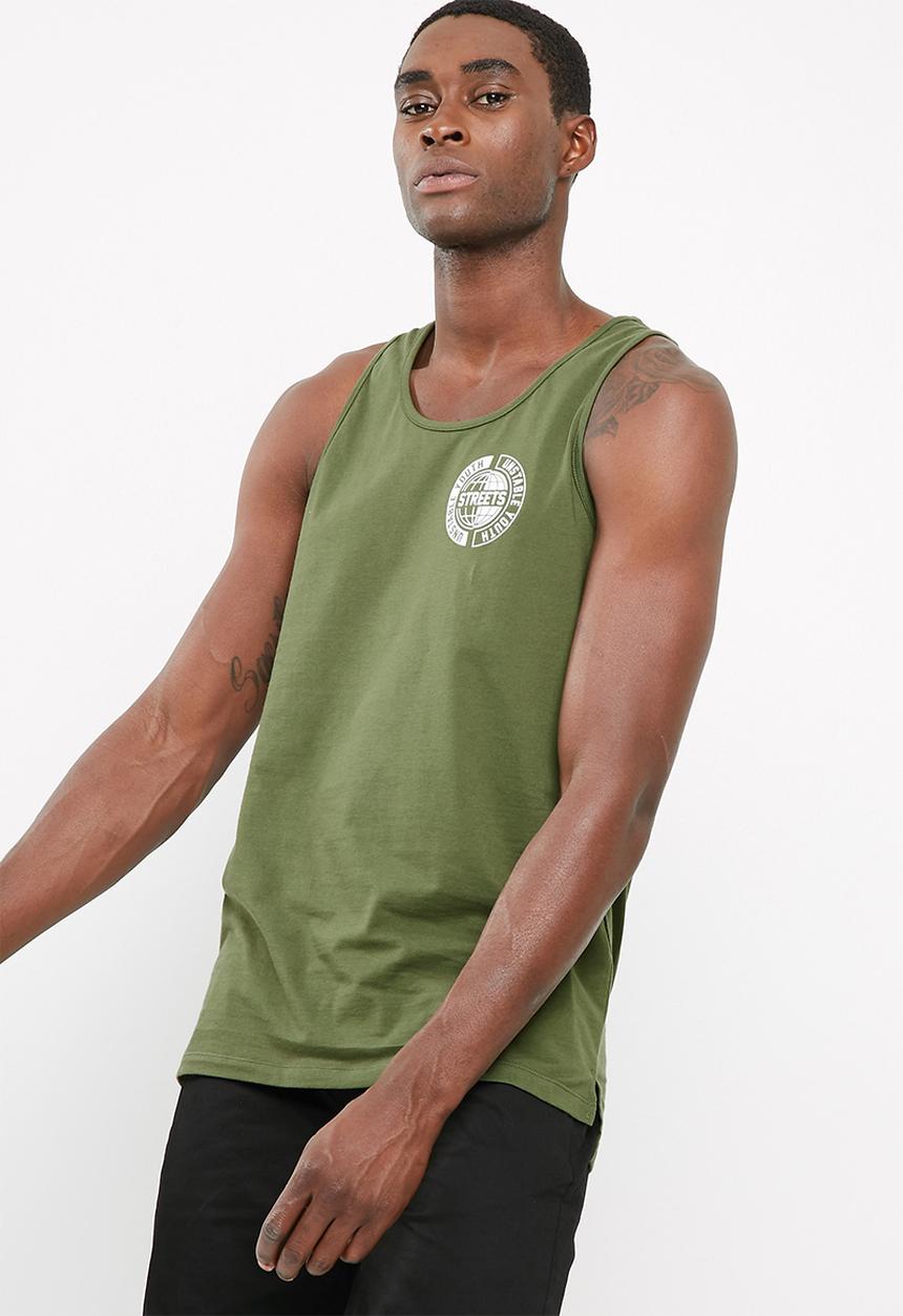 basicthread - Printed tail hem vest