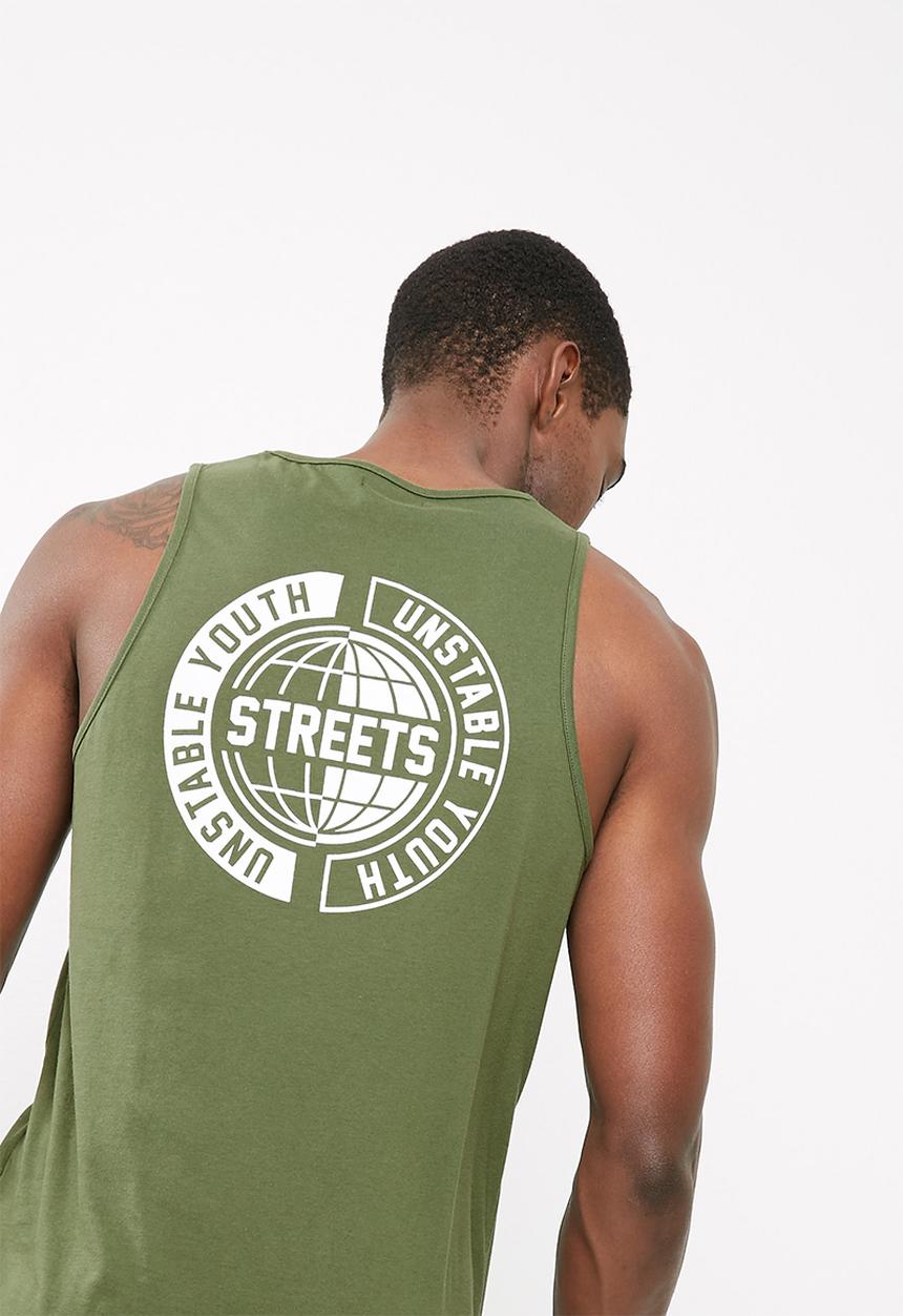 basicthread - Printed tail hem vest