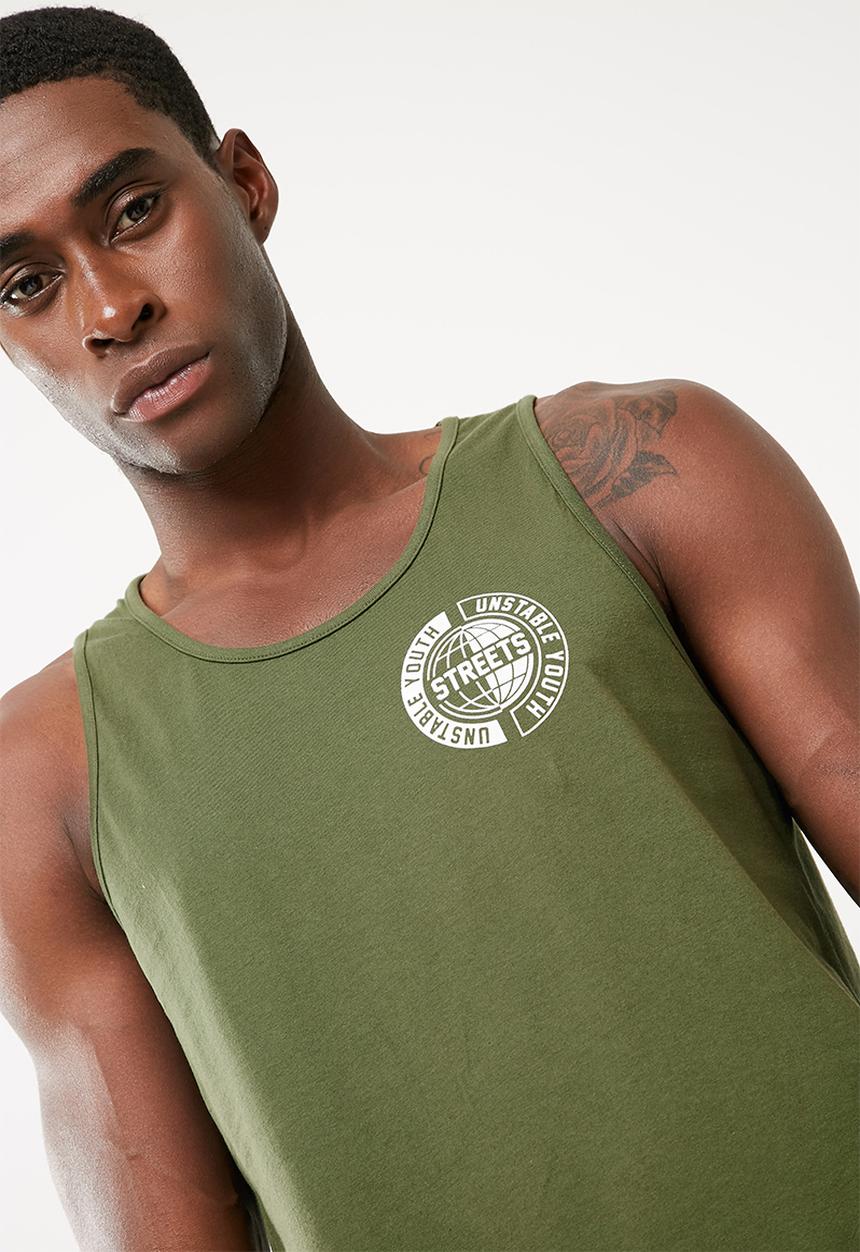 basicthread - Printed tail hem vest