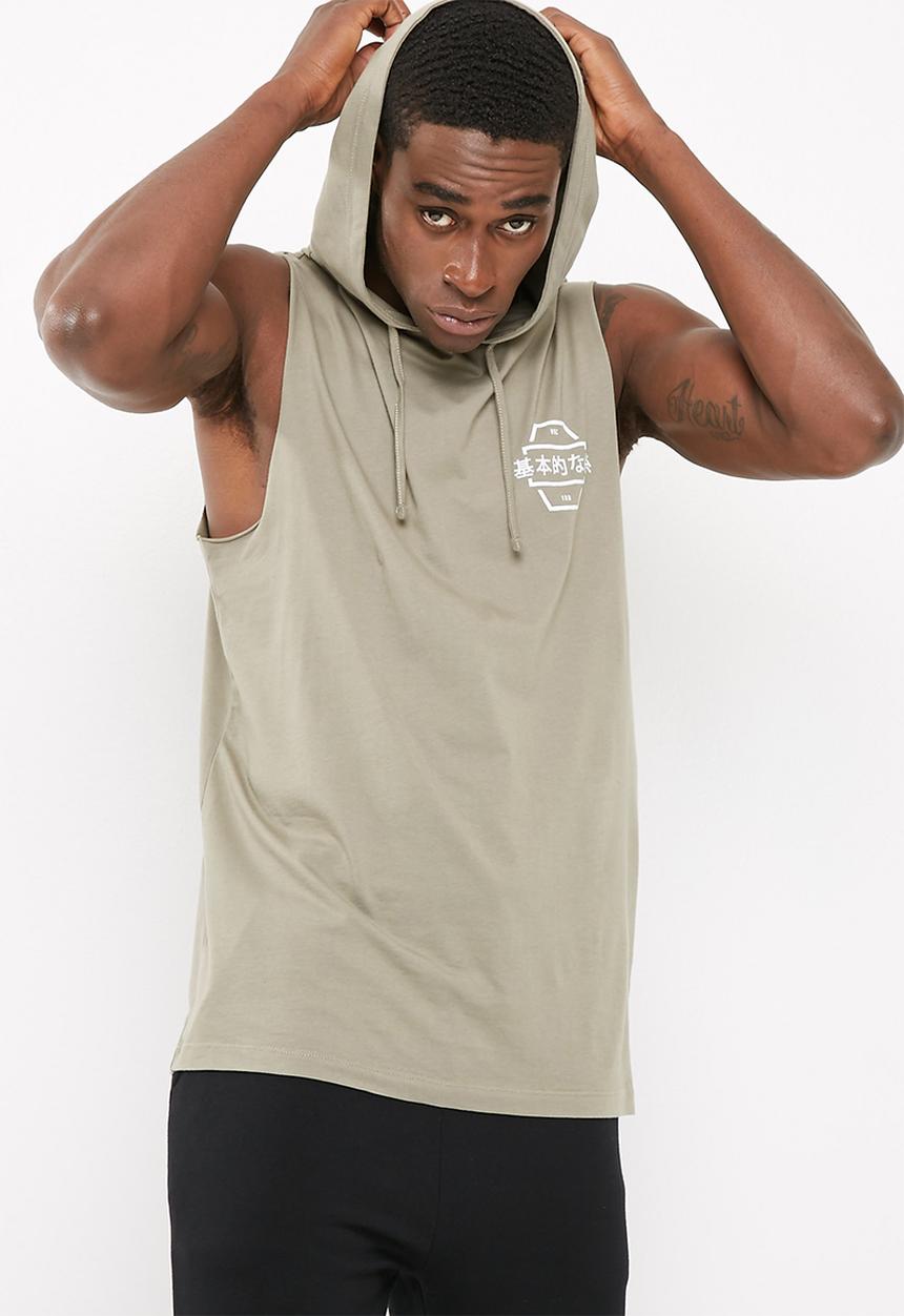 basicthread - Pullover sleeveless hoodie