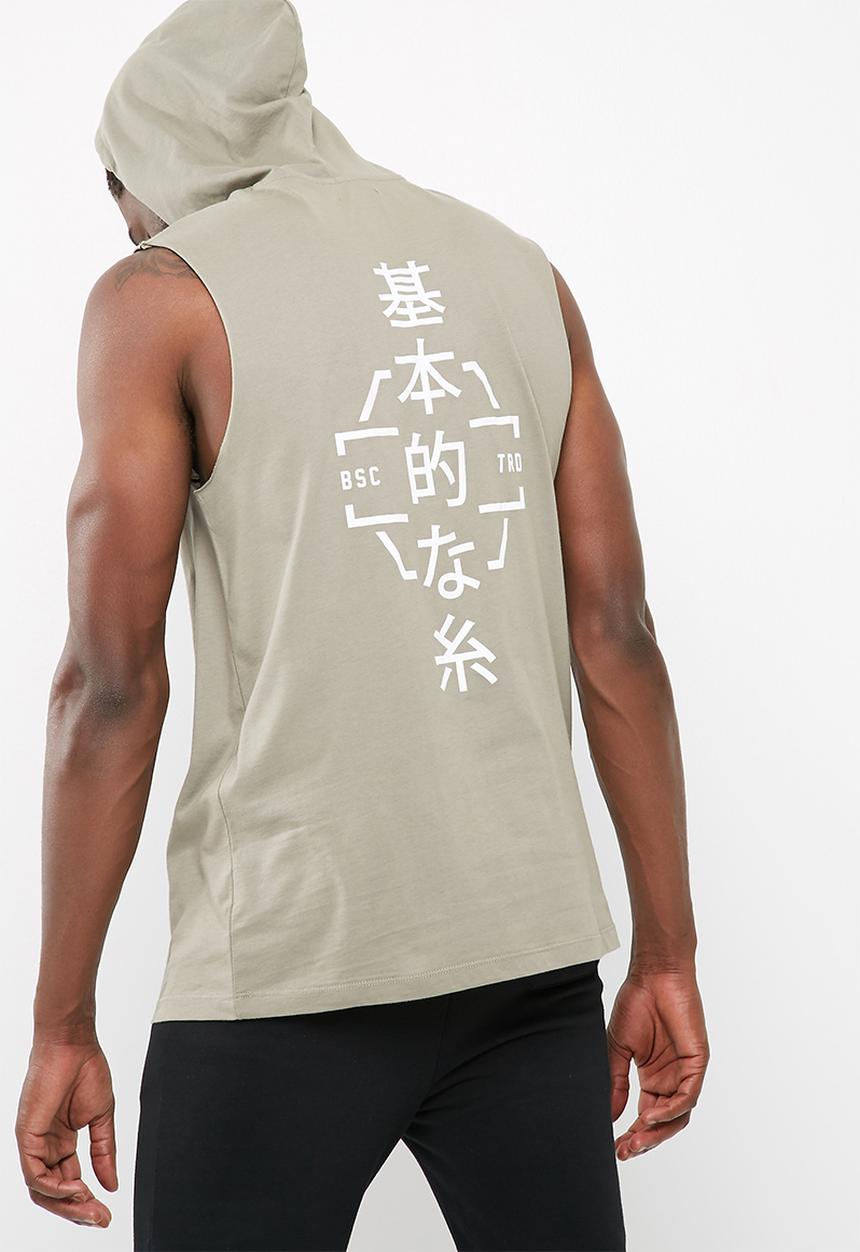 basicthread - Pullover sleeveless hoodie