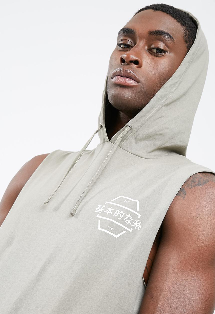 basicthread - Pullover sleeveless hoodie