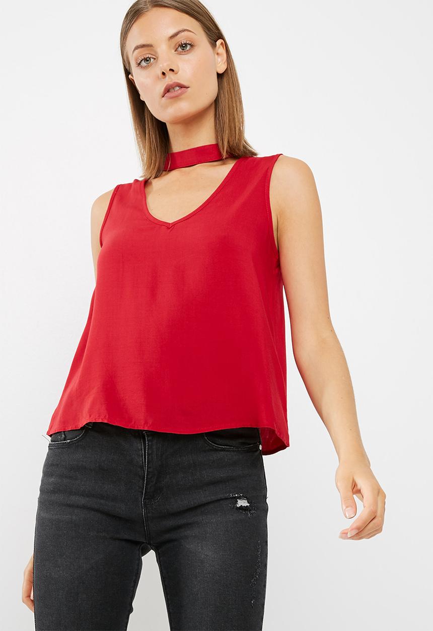 dailyfriday - Sleeveless choker blouse