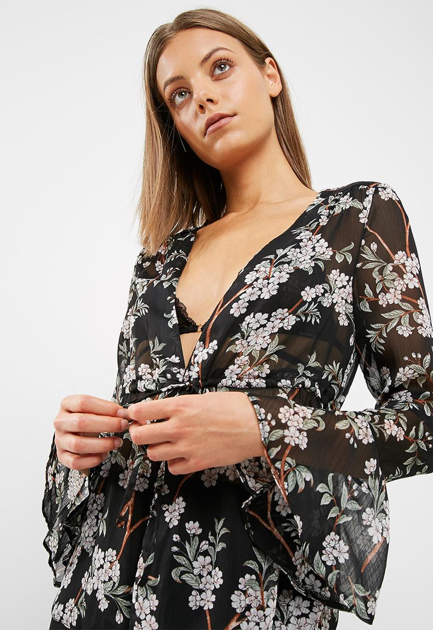 New Look - Channel front mesh blouse