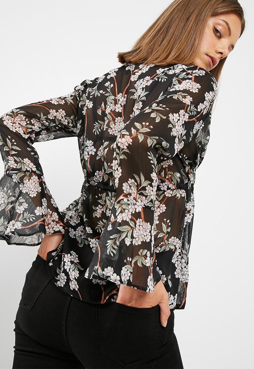 New Look - Channel front mesh blouse