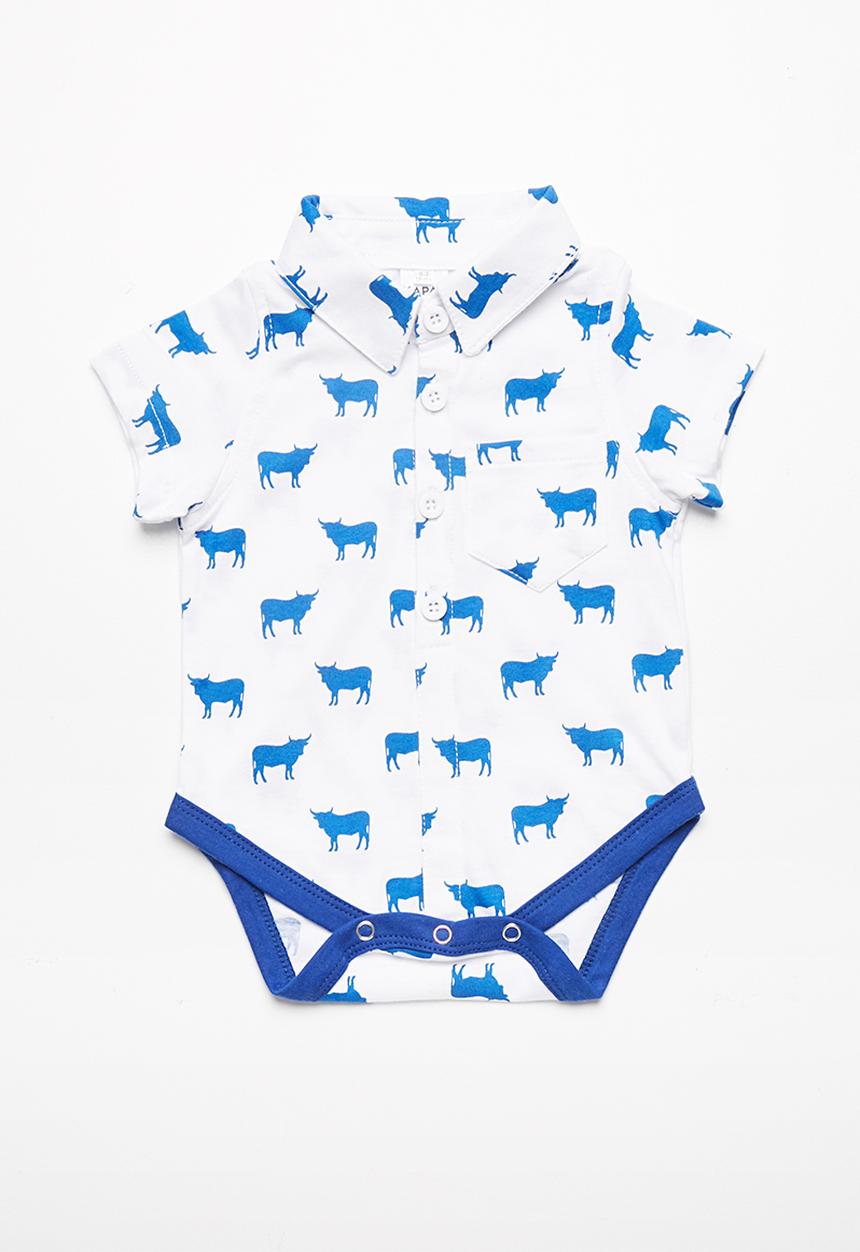 Kapas - Short sleeve collared babygrow