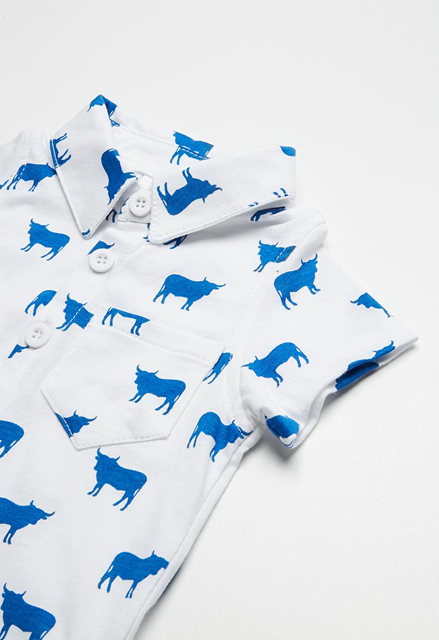 Kapas - Short sleeve collared babygrow