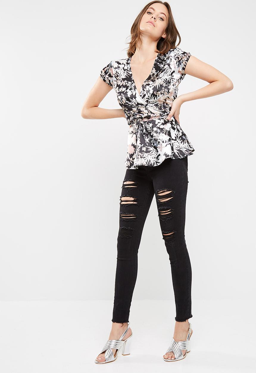 dailyfriday - Satin wrap blouse