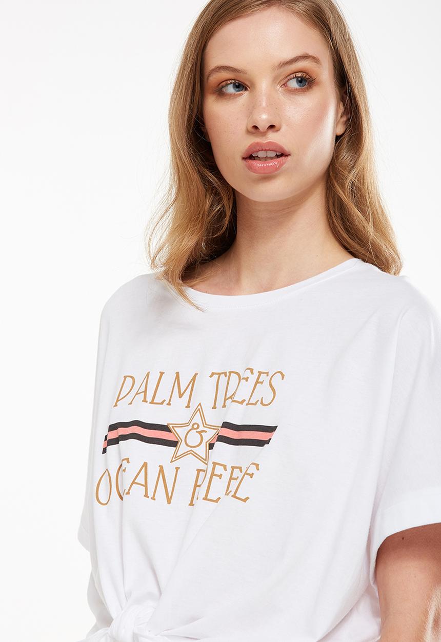 Cotton On - Tbar knot front graphic tee