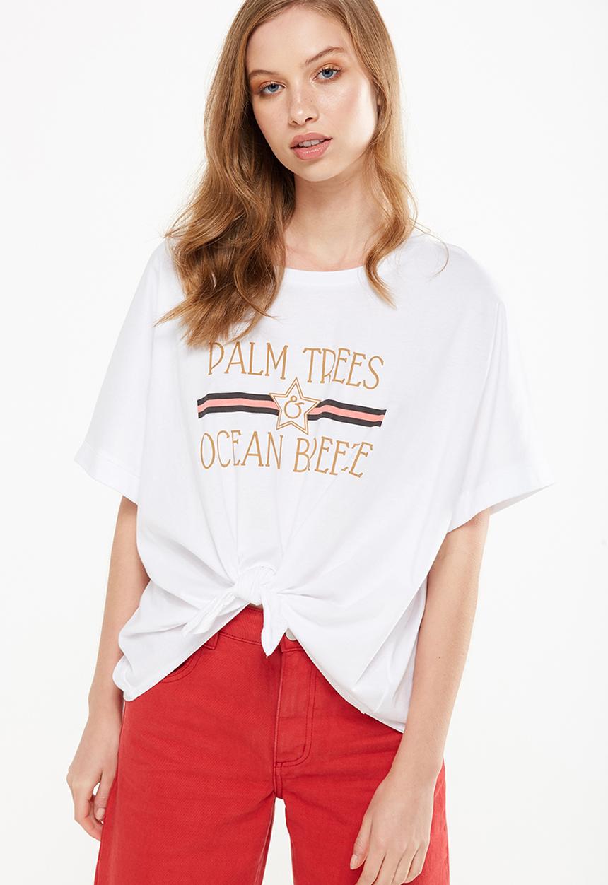 Cotton On - Tbar knot front graphic tee