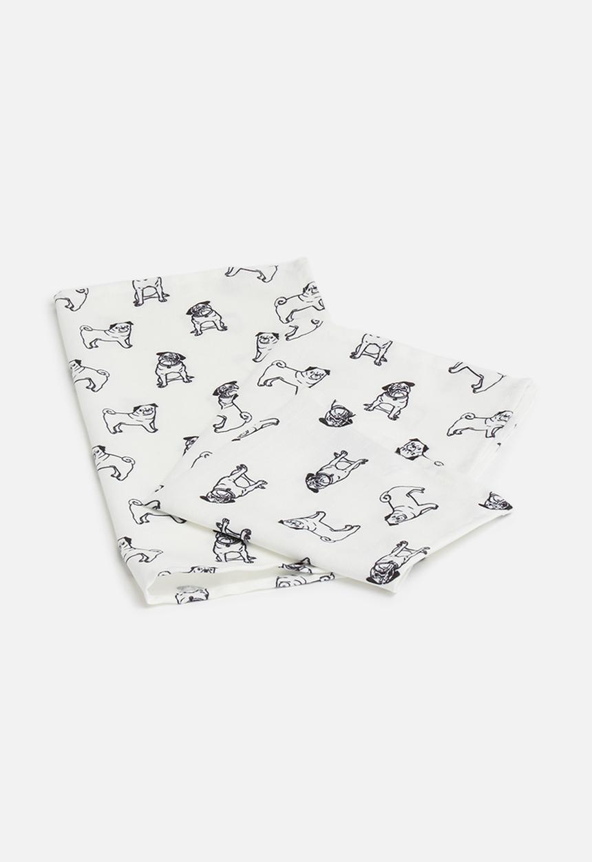 Sixth Floor - Pug love napkin set of 2