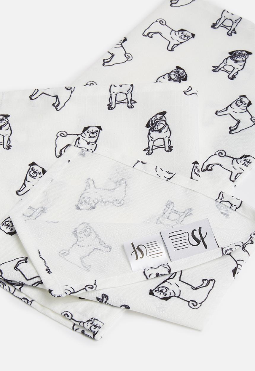 Sixth Floor - Pug love napkin set of 2