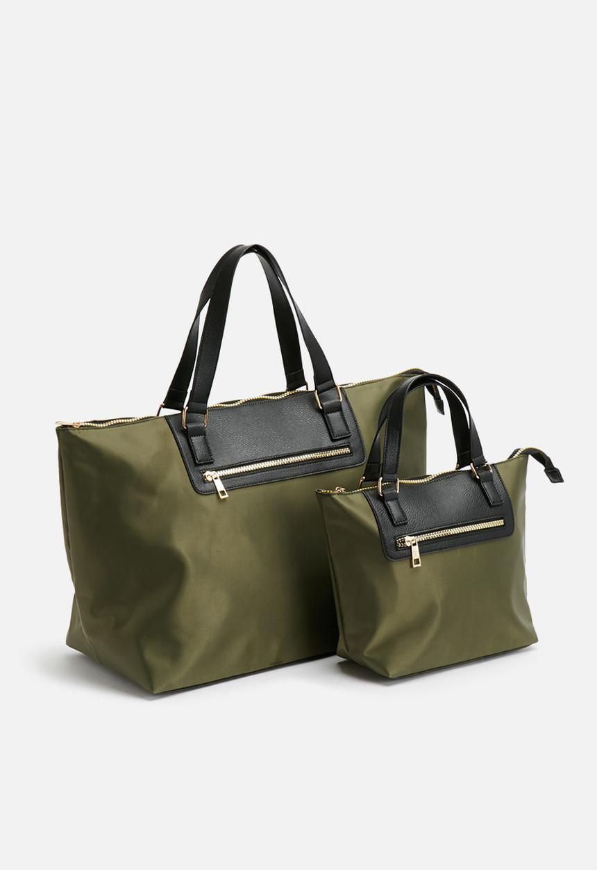 dailyfriday - 2 pack nylon and PU shopper