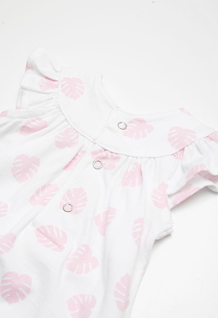 Kapas - Frilly romper - white
