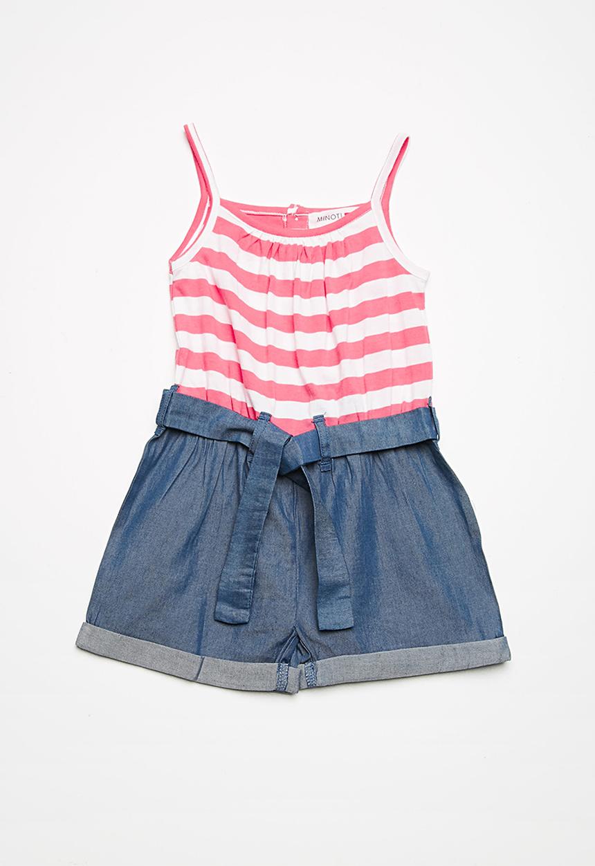 MINOTI - Mixed fabric playsuit