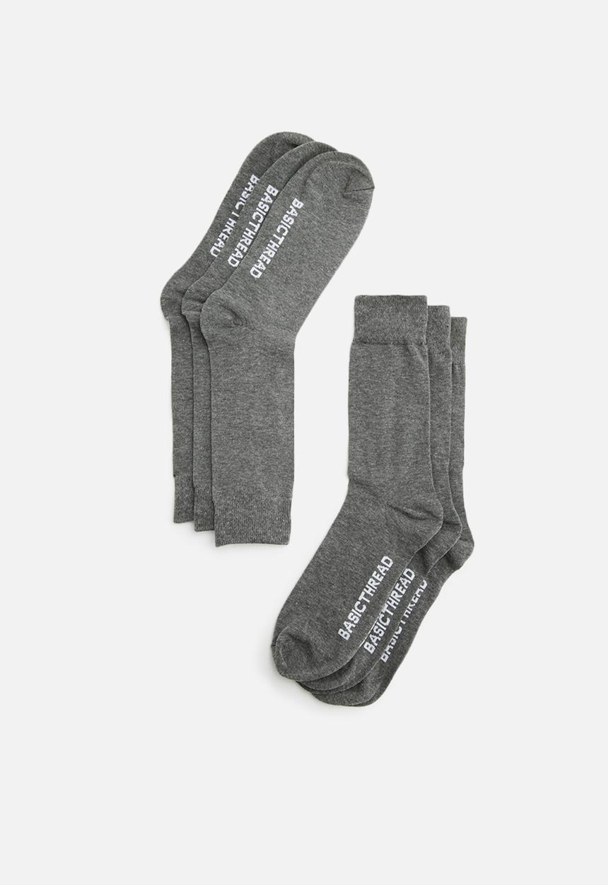 basicthread - Plain socks - 3 pack