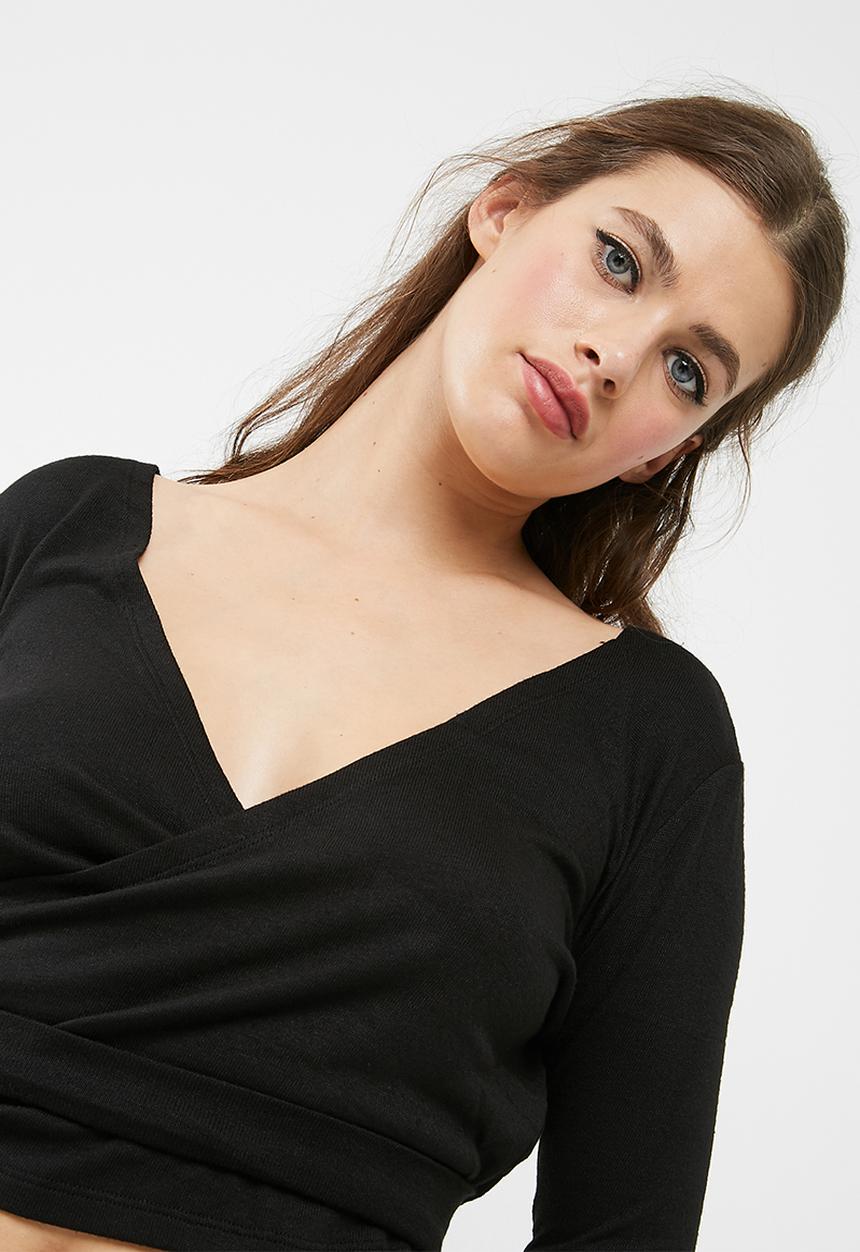 South Beach  - Tie side cutout detail wrap top