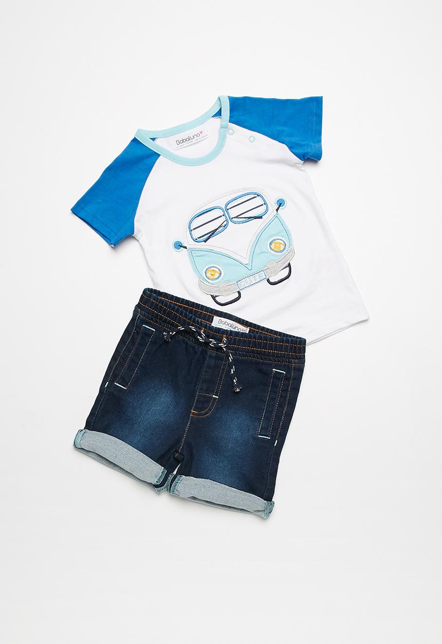 Babaluno - Hippy bus t-shirt and shorts set