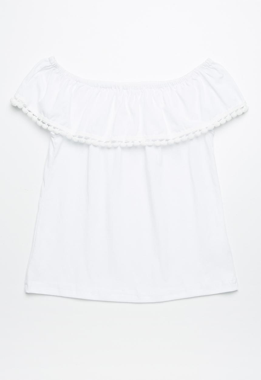 dailyfriday - Bardot ruffle top