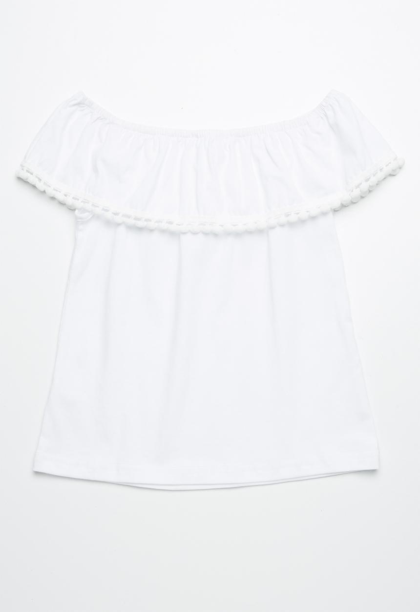 dailyfriday - Bardot ruffle top