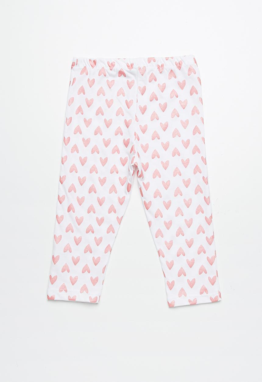 dailyfriday - Capri leggings - white & pink