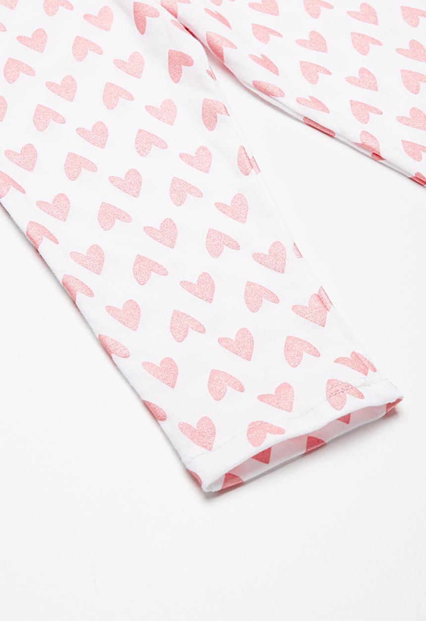 dailyfriday - Capri leggings - white & pink