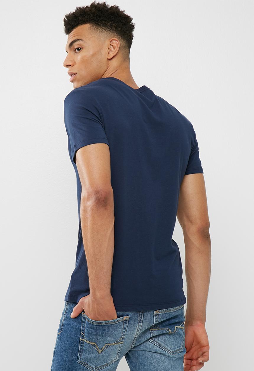 GUESS - Basic liner logo crew tee