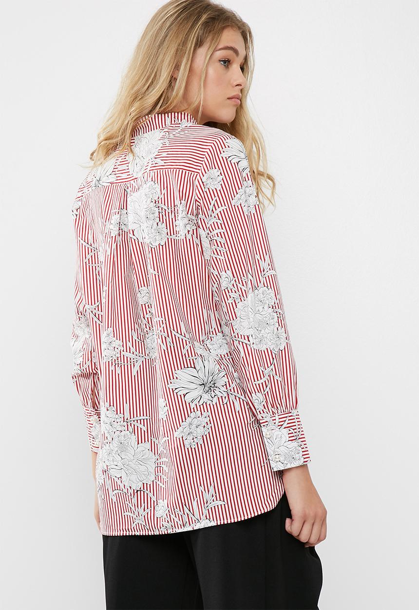 dailyfriday - Poplin shirt with pearl buttons