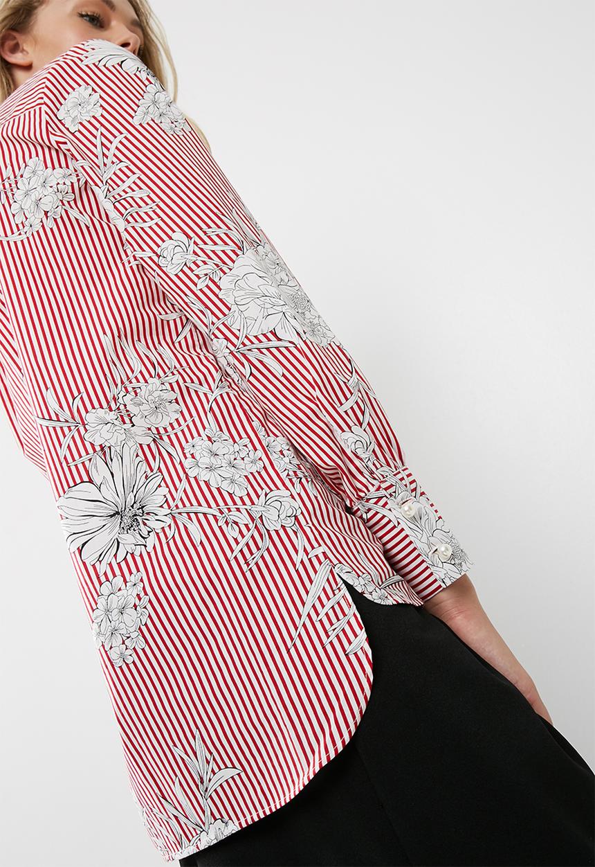dailyfriday - Poplin shirt with pearl buttons